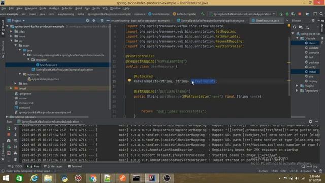Spring boot with kafka String messages смотреть онлайн