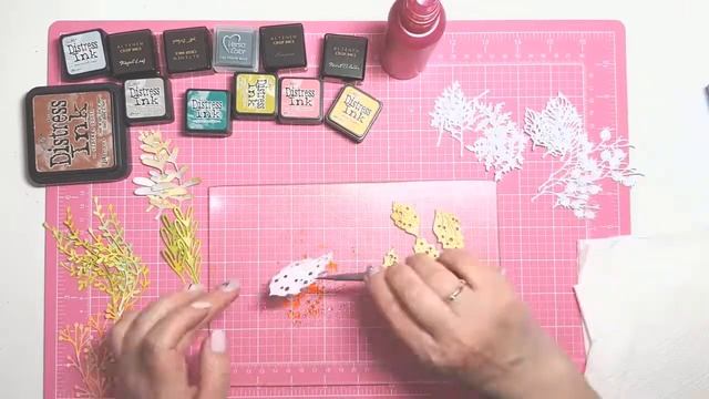 #dies_Fantasy Окрашивание тонировка вырубки чернильными подушечками Скрапбукинг Мастер класс смотреть онлайн