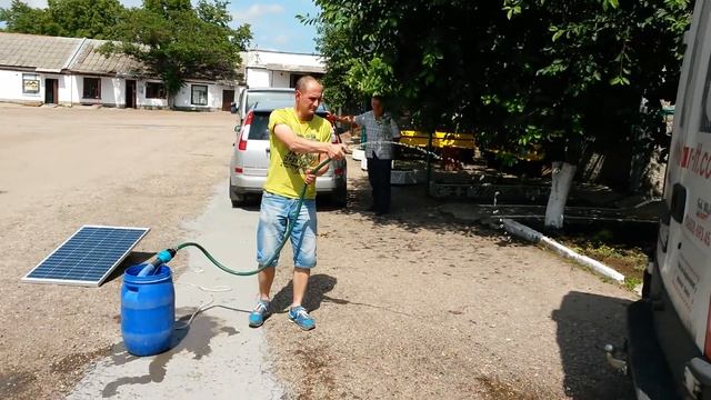 Погружной насос 12 вольт + солнечная панель!