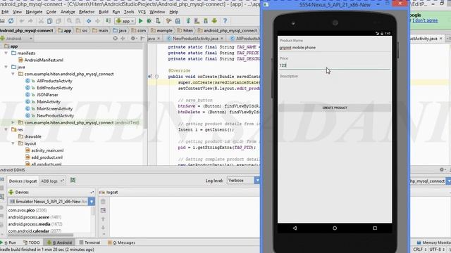 Php android app connect using json part 2 смотреть онлайн