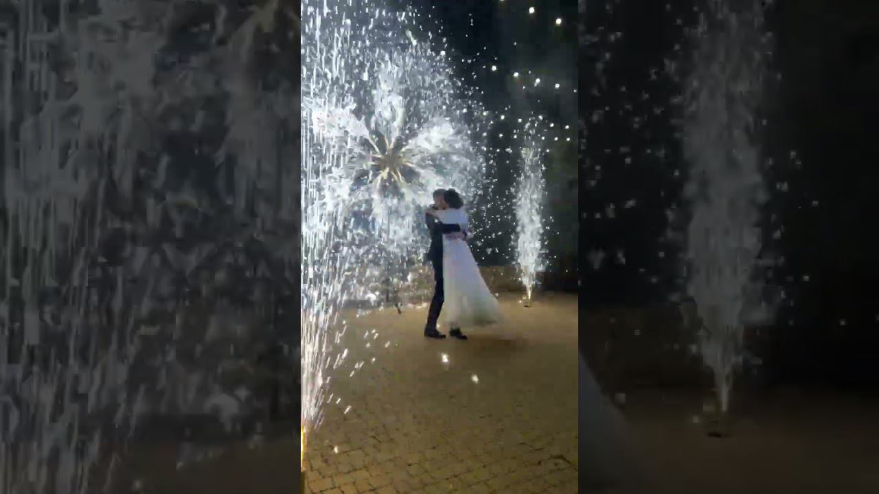 Наземный фейерверк на свадьбу из супер высоких и пышных фонтанов, вертушка цветок, дорожка. Шодо смотреть онлайн