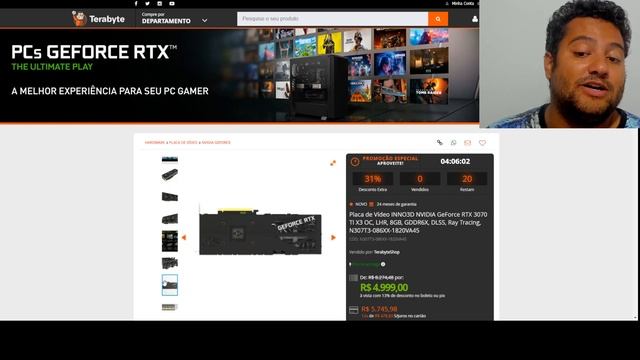 CORREEEEE ! RTX 3070 TI POR R$ 4.999 E TEM GALAX TOP 3050 ! VEM COMIGO 26/04 смотреть онлайн