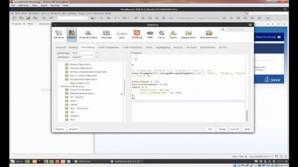 Setting up NetBeans Options  - Programming for the Web