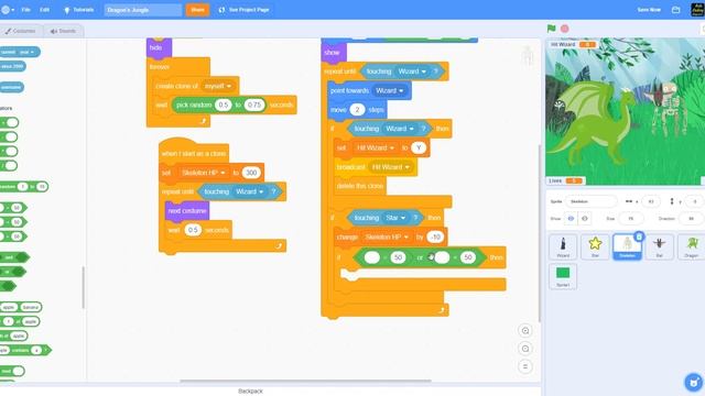 Scratch Tutorial | Scratch Dragon Jungle Battle game смотреть онлайн