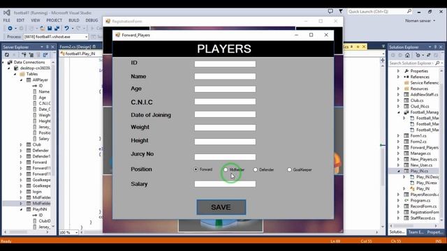 Football Club Management System on C# visual Studio With Source code смотреть онлайн