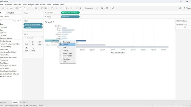 TUTORIAL TABLEAU: Filtro TOP N para mostrar los N mayores/menores elementos смотреть онлайн