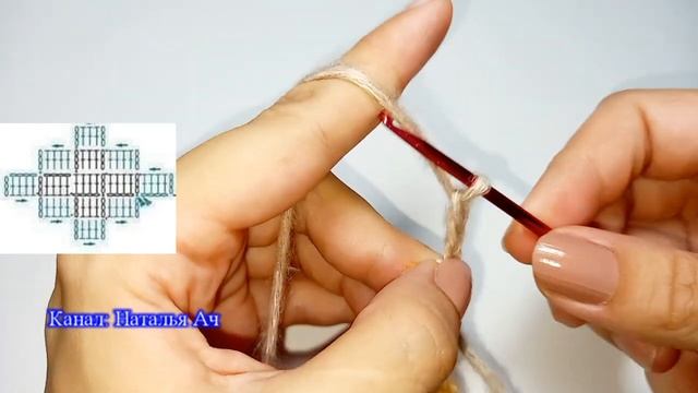 Памятный узор для ковра, пледа - Схема + Мастер-класс по рядам