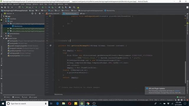 Sharing Multiple Images Through Whatsapp in Android Studio | Android Tutorial смотреть онлайн