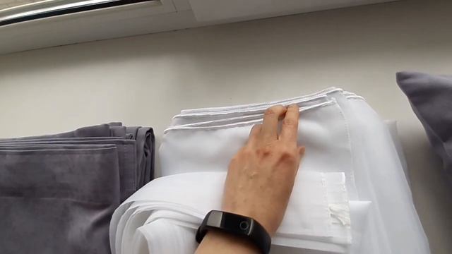 Шторы из фиолетового канваса и тюль из белой вуали смотреть онлайн