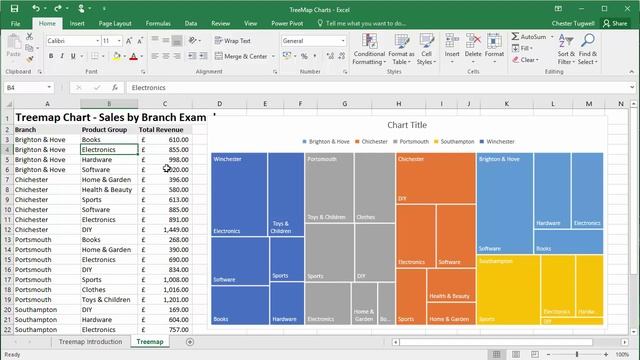 Create Treemap Charts in Excel 2016 смотреть онлайн