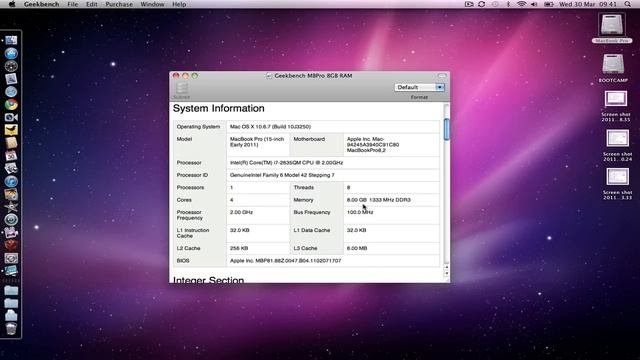 Apple MacBook Pro Early 2011 2.0GHz Core I7 Speed Test