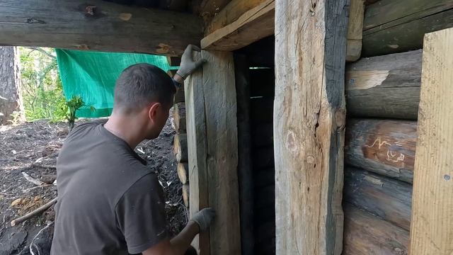 ЗЕМЛЯНКА У РУЧЬЯ – СКАЗОЧНОЕ МЕСТО | СТРОЙКА ПРОДОЛЖАЕТСЯ | 24 часа в лесу 4k смотреть онлайн