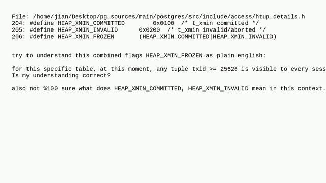 Dba: trying to understand HEAP_XMIN_FROZEN combined flags: смотреть онлайн
