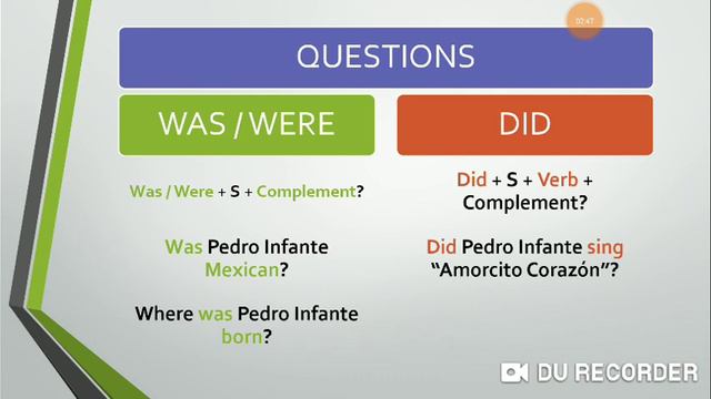 Past simple questions: was/were or did смотреть онлайн