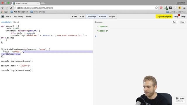 Accelerated JavaScript 0514 Creating Properties with defineProperty смотреть онлайн