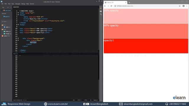 47. Opacity CSS Property in Bengali смотреть онлайн
