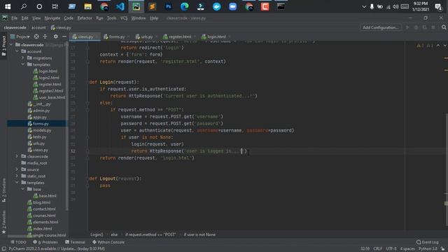 User authenticated system | web application development | cleavercode tutorials смотреть онлайн