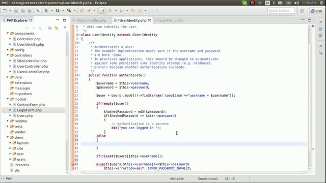 Yii Lesson 7 - Complete Database Login System смотреть онлайн