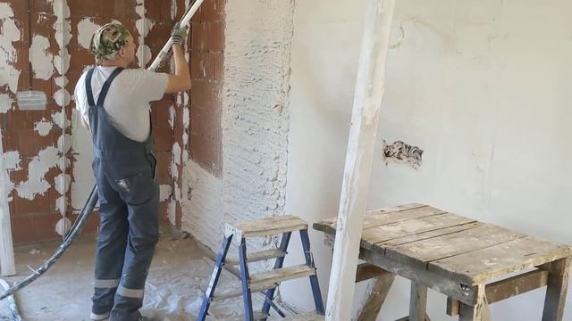 Механизированная штукатурка стен смотреть онлайн
