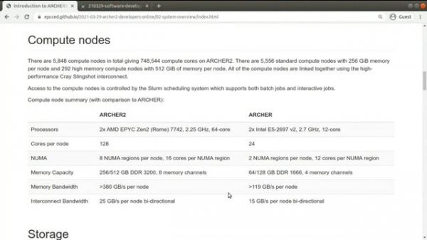 Introduction to ARCHER2 for software developers, Part 1 of Day 1