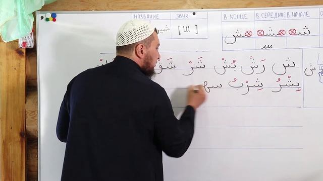 Урок № 23 -- Буква [ش] “Шин“ (Абу Ясин Руслан Маликов) смотреть онлайн