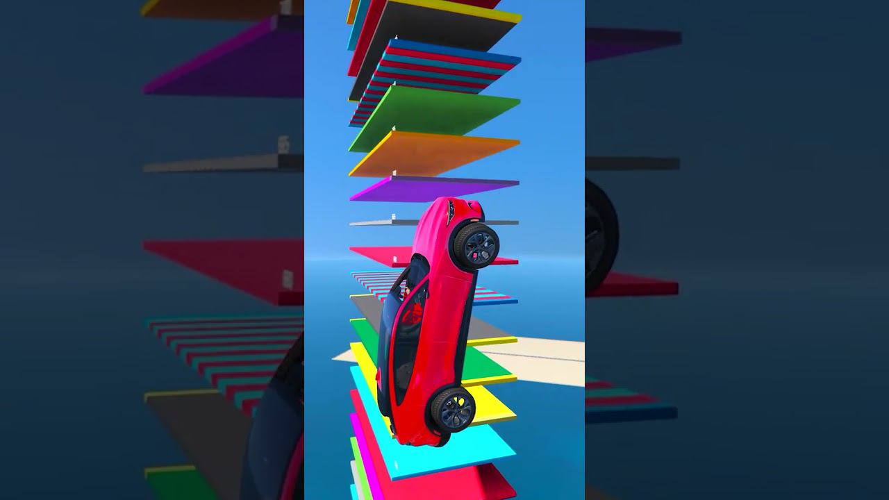 КАК ВЫСОКО В НЕБО УЛЕТИТ ЧИТ ТАЧКА С ОГРОМНОГО ТРАМПЛИНА? ПРЫЖКИ В ВЫСОТУ ГТА 5! #shorts смотреть онлайн