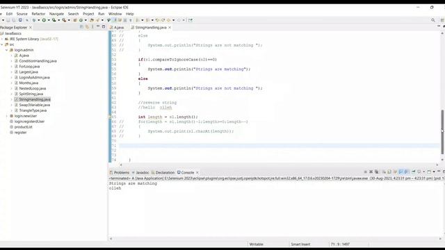 Reverse String Program in Java | Beginners Java Tutorial - Part 14 | Palindrome String Code смотреть онлайн