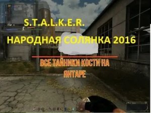СТАЛКЕР НС 2016 ВСЕ ТАЙНИКИ КОСТИ НА ЯНТАРЕ