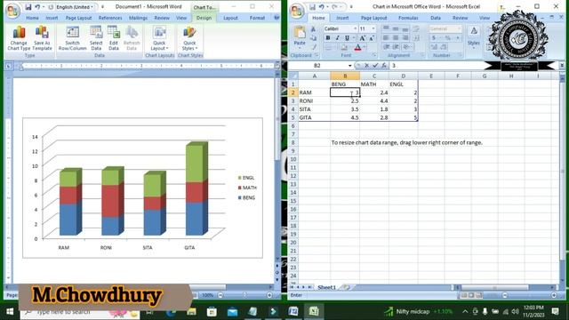 Word 2007: How to insert Charts in word . PART -12 #msword #bangladesh #computereducation смотреть онлайн