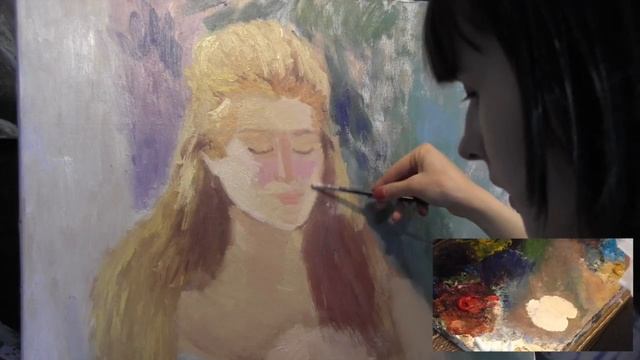 Портрет в импрессионизме "смайлик лица" , портрет Ренуара, Фания Сахарова смотреть онлайн