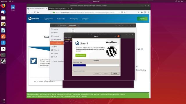 How to install WordPress 5.x on Ubuntu with a Bitnami Stack example смотреть онлайн
