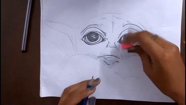 How to Draw BABY YODA Sketch 2020 | Easy way to create Baby Yoda смотреть онлайн