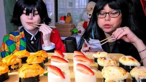 Мукбанг | Роллы суши | Обжор Асмр