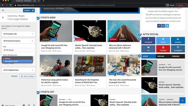 EnterNews - Widgets and Widgets Areas - The Best Responsive News and Magazine WordPress Theme смотреть онлайн