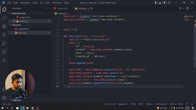 ? PyScript Todo Application | Python in the browser | PyScript Project #pyscript смотреть онлайн