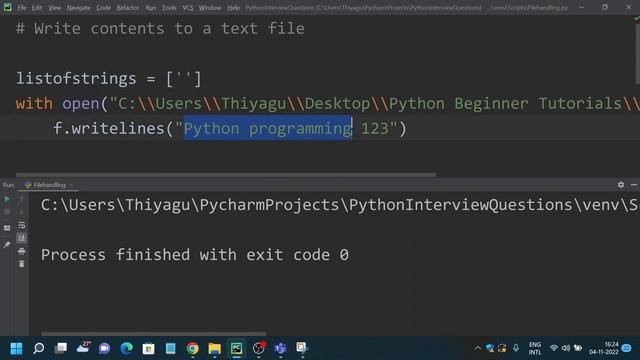?ℝ??? contents to text file using Python | An IT Professional | Python Coding Interview questions смотреть онлайн