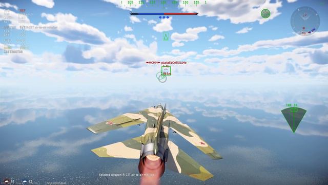 Mikoyan-Gurevich MiG-23M Flogger in Air RB Mode (War Thunder 2.7 Red Skies) смотреть онлайн