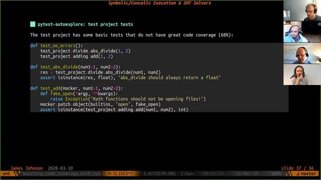 2020.03.11 - Brown Bag: Symbolic/Concolic Execution and SMT Solvers смотреть онлайн