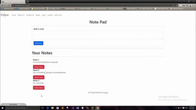 Simple Dynamic NotePade in Python, Django framework, using Bootstrap and Javascript смотреть онлайн