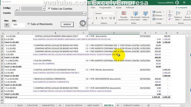 Sistema contable en Excel Gratis ▶ Ahora con balance y libro mayor ✔ actualizado смотреть онлайн