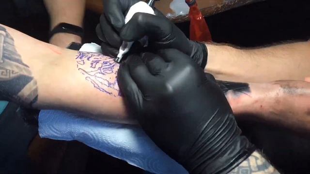 Voron Tattoo - Tiger (time laps) смотреть онлайн