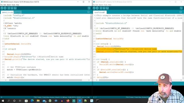 TTGO T Watch 2020 Bluetooth to Serial Bluetooth Terminal смотреть онлайн