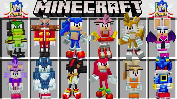 Мод на всех персонажей СОНИК в майнкрафт ! MOD in Minecraft PE SONIC THE HEDGEHOG
