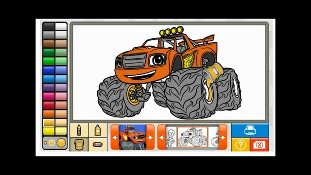 Игра Вспыш и Чудо машинки Карты памяти Книжка раскраска онлайн. Blaze and the Monster Mach смотреть онлайн