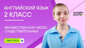 Множественное число существительных.  Видеоурок 1. Английский 2 класс