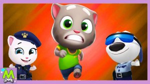 Говорящий Том Гонка на Время vs Говорящий Том Сила Всплеска. Бекка и Анджела против Енотов-Бандитов