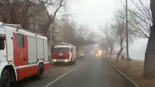 Крупный пожар на ул. Дарвина 01.02.2021 смотреть онлайн