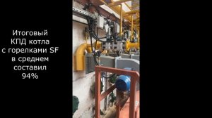 Модернизация котла ТВГ-8М с высокоэффективными горелочными устройствами SF