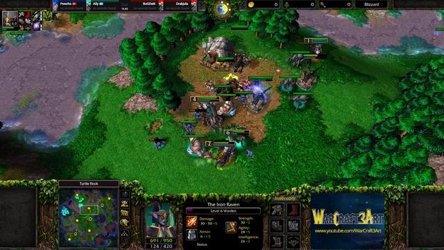 Poncho(NE) Ally(UD) Vs Drakjula(UD) BoGDaN(UD) - Warcraft 3: Classic - RN6703