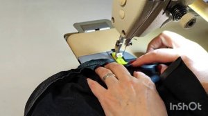 Как закрепить разрез в юбке из экокожи?